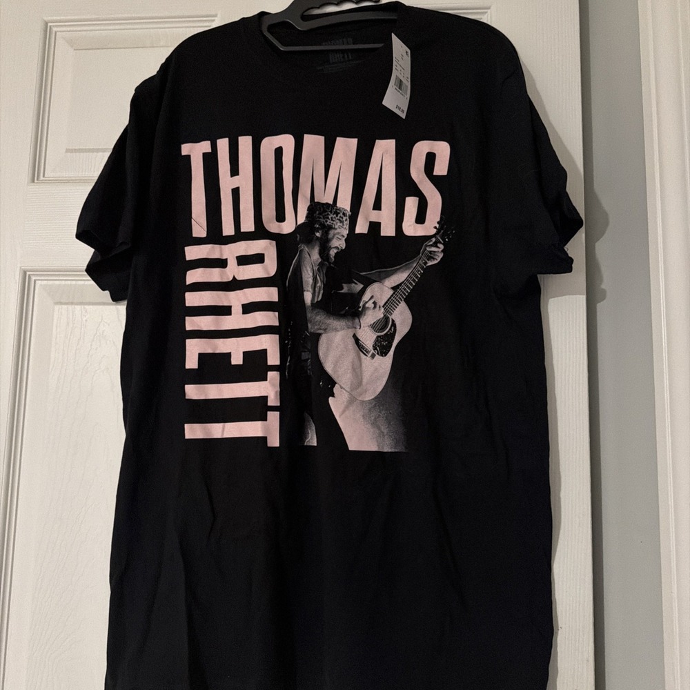 Thomas Rhett Country Music Graphic Tee Shirt Black Pink XL TRE144400